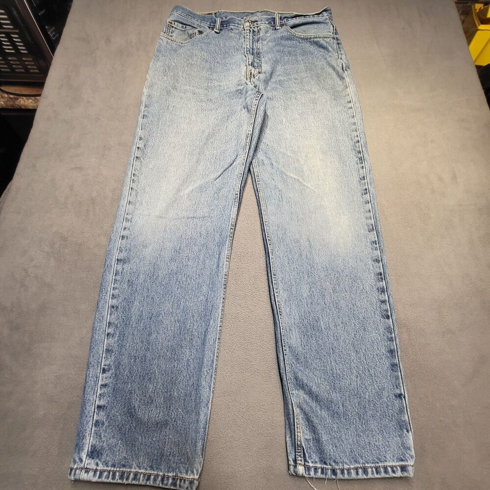 Levi's 550 Jeans Men's 38x33 Relaxed Fit Straight Leg Blue Denim Distressed